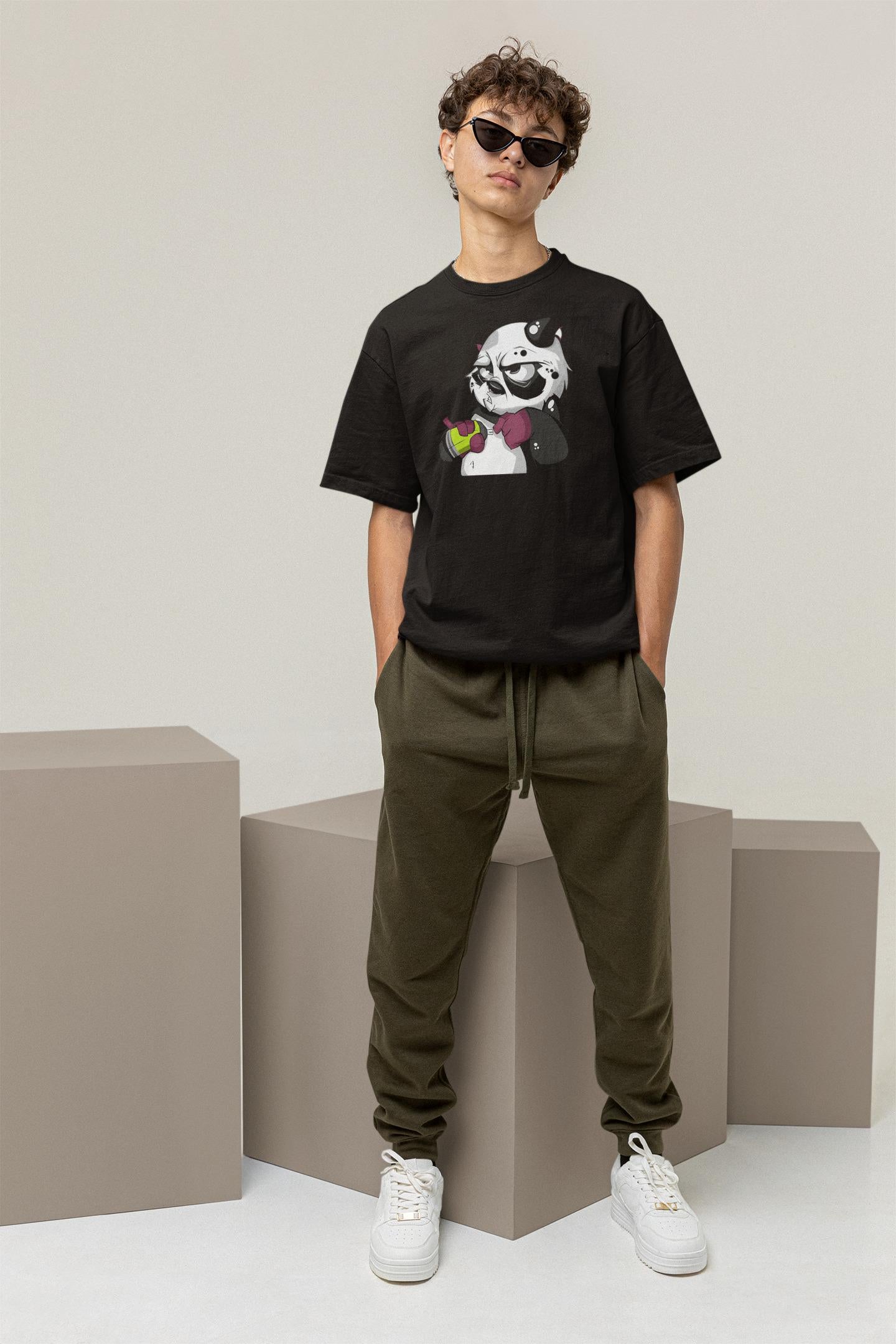 Lazy Panda Gamer Oversized T-Shirt