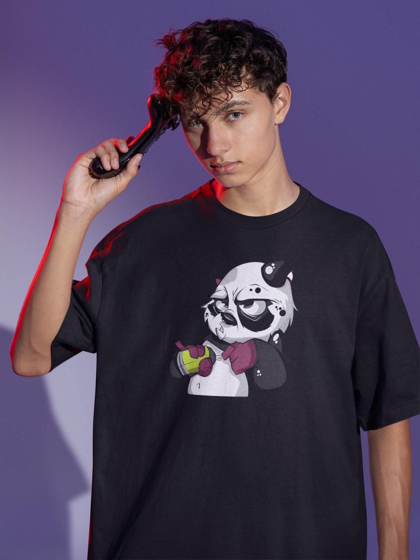 Lazy Panda Gamer Oversized T-Shirt