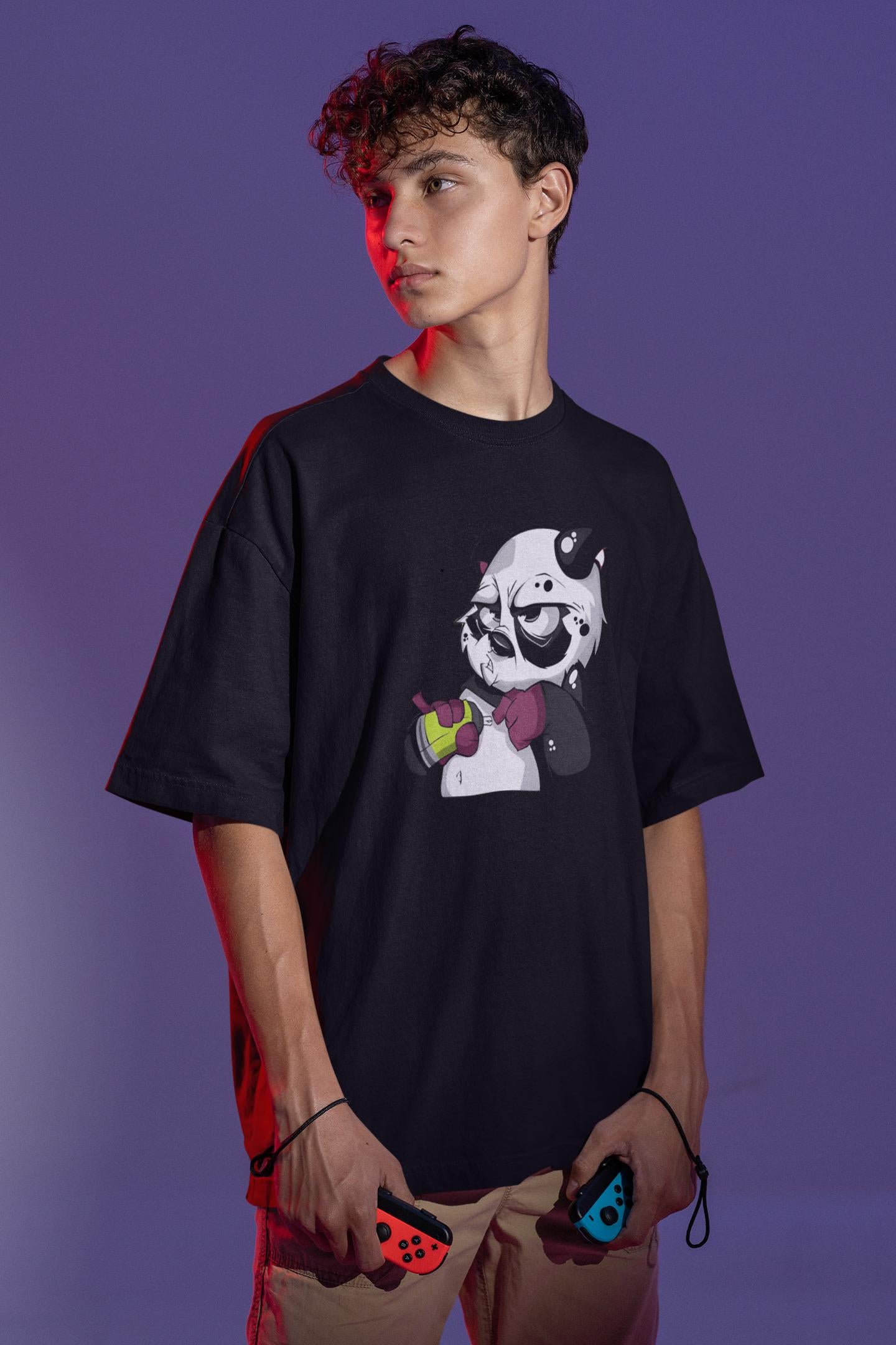 Lazy Panda Gamer Oversized T-Shirt